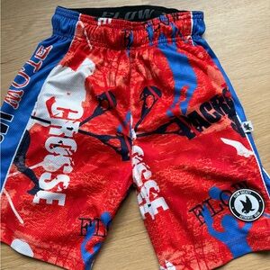 Flow Society Red Graphic Boys Athletic Shorts
